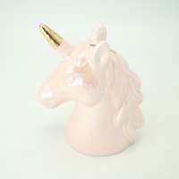 Hot Selling Custom  Ceramic Unicorn Shape Coin Bank Toys for Child Gift