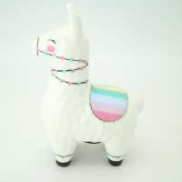 Hot Selling Custom Ceramic Llama Shape Coin Bank Toys for Child Gift