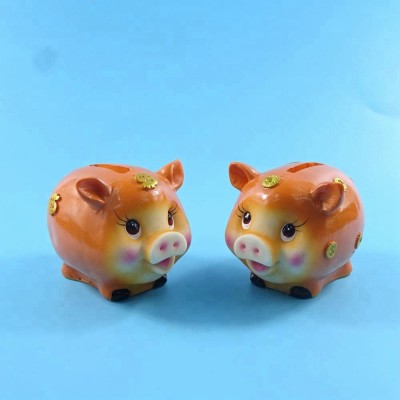 Most popular pig shaped resin money boxes for kids' souvenir