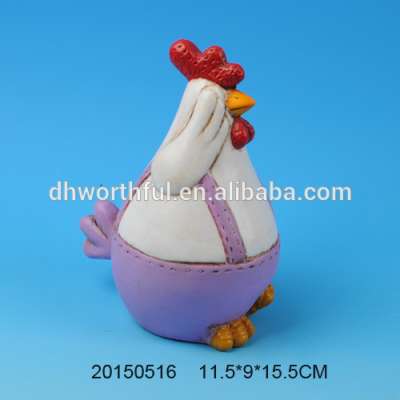 Wholesale terracotta easter animal decoration with chicken design