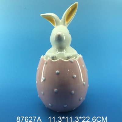 Easter rabbit design Ceramic storage cookie jar