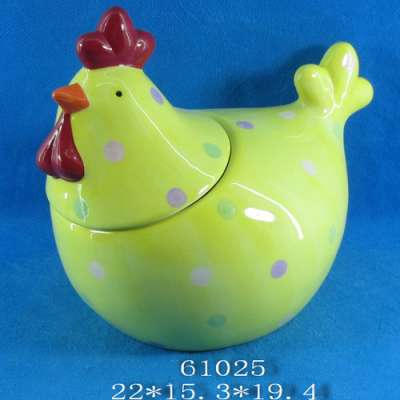 Ceramic rooster cookie jar, cock cookie jar for easter decoration